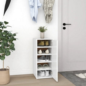 Berkfield Shoe Cabinet White 32x35x70 cm Engineered Wood