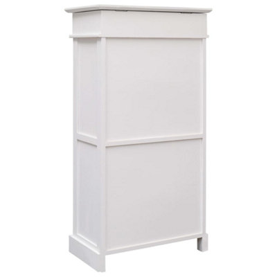 Berkfield Shoe Cabinet White 50x28x98 cm Paulownia Wood