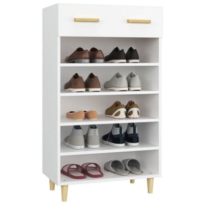 Berkfield Shoe Cabinet White 60x35x105 cm Engineered Wood