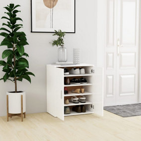 Berkfield Shoe Cabinet White 60x35x70 cm Engineered Wood