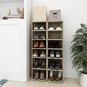 Berkfield Shoe Cabinets 2 pcs Sonoma Oak 27.5x27x102 cm