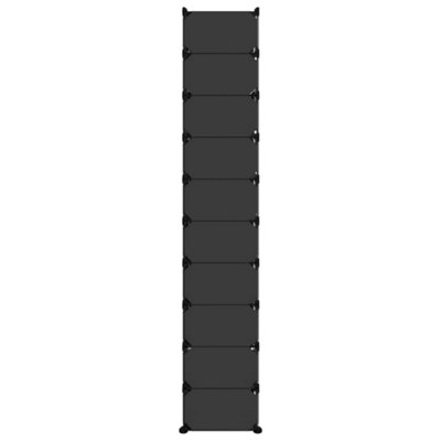 Berkfield Shoe Rack Black 44x32x174 cm PP