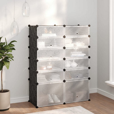 BERKFIELD SHOE RACK BLACK 94X37X125 CM PP