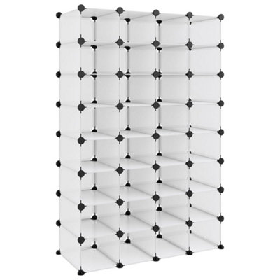 Berkfield Shoe Rack Transparent 93x36.5x140 cm PP