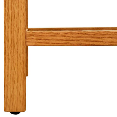 Berkfield Shoe Rack with 4 Shelves 100x27x80 cm Solid Oak Wood