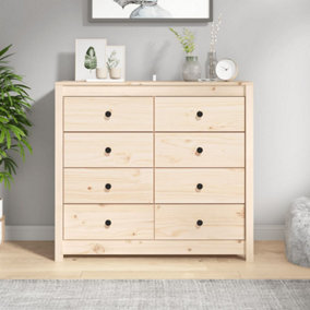 Berkfield Side Cabinet 100x40x90 cm Solid Wood Pine