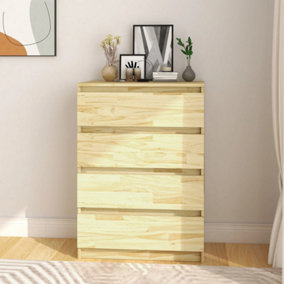 Berkfield Side Cabinet 60x36x84 cm Solid Pinewood