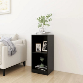 Berkfield Side Cabinet Black 35.5x33.5x76 cm Solid Pinewood
