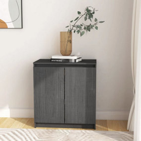 Berkfield Side Cabinet Grey 60x36x65 cm Solid Pinewood