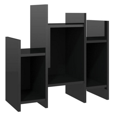 Berkfield Side Cabinet High Gloss Black 60x26x60 cm Engineered Wood