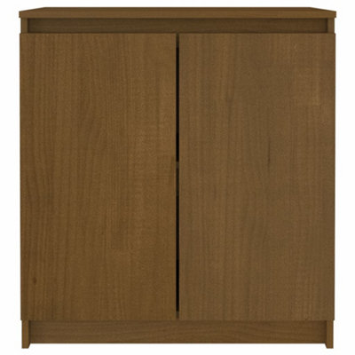 Berkfield Side Cabinet Honey Brown 60x36x65 cm Solid Pinewood
