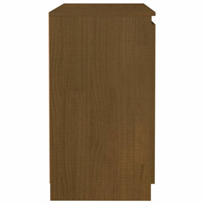 Berkfield Side Cabinet Honey Brown 60x36x65 cm Solid Pinewood