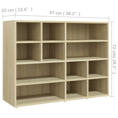 Berkfield Side Cabinet Sonoma Oak 97x32x72 cm Engineered Wood