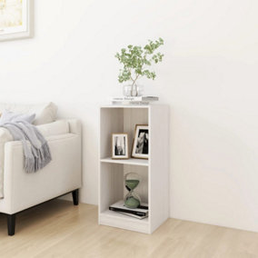 Berkfield Side Cabinet White 35.5x33.5x76 cm Solid Pinewood