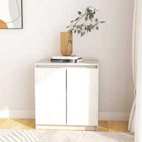 Berkfield Side Cabinet White 60x36x65 cm Solid Pinewood