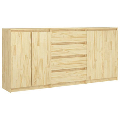 Berkfield Side Cabinets 3 pcs Solid Pinewood