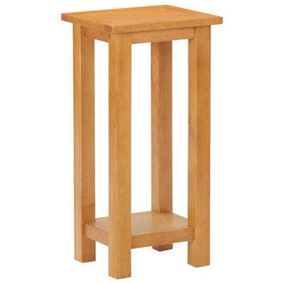 Berkfield Side Table 27x24x55 cm Solid Oak Wood