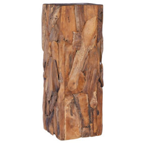 Berkfield Side Table 30x30x80 cm Solid Teak Wood