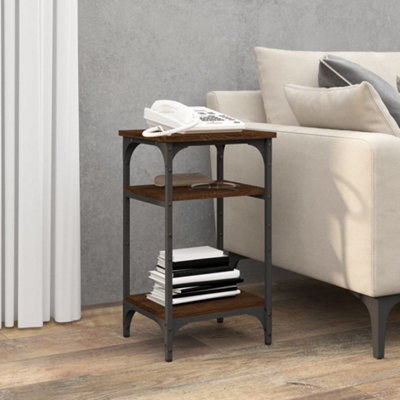 Berkfield Side Table Brown Oak 35x30x60 cm Engineered Wood