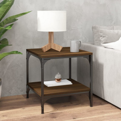 Berkfield Side Table Brown Oak 40x40x40 cm Engineered Wood