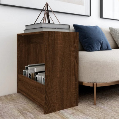 Berkfield Side Table Brown Oak 50x26x50 cm Engineered Wood