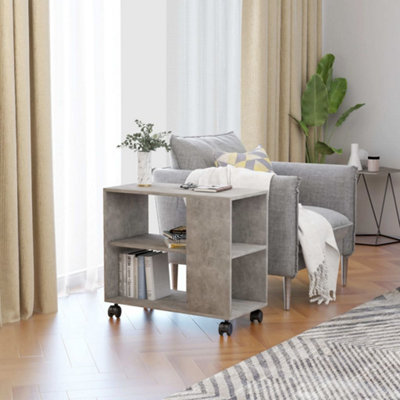 Berkfield Side Table Concrete Grey 70x35x55 cm Engineered Wood