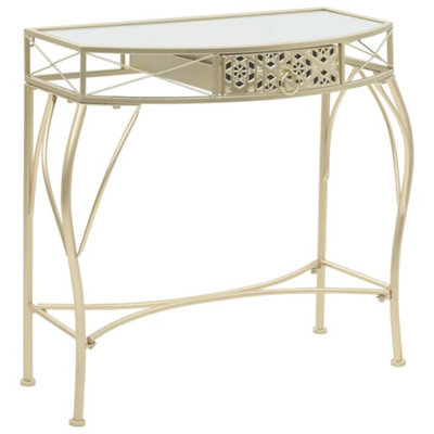 Berkfield Side Table French Style Metal 82x39x76 cm Gold