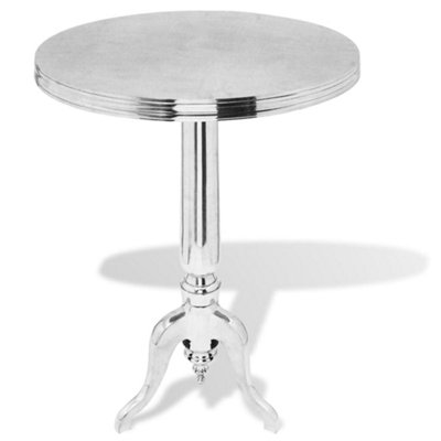 Berkfield Side Table Round Aluminium Silver