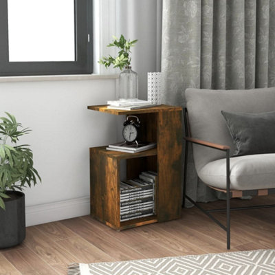 Berkfield Side Table Smoked Oak 36x30x56 cm Engineered Wood