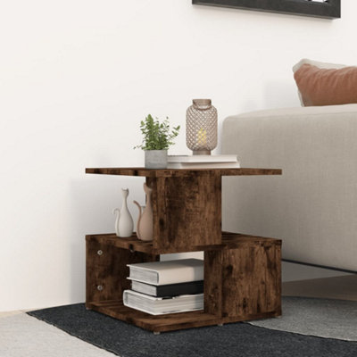 Berkfield Side Table Smoked Oak 40x40x40 cm Engineered Wood