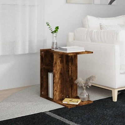 Berkfield Side Table Smoked Oak 50x30x50 cm Engineered Wood