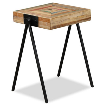 Berkfield Side Table Solid Reclaimed Teak