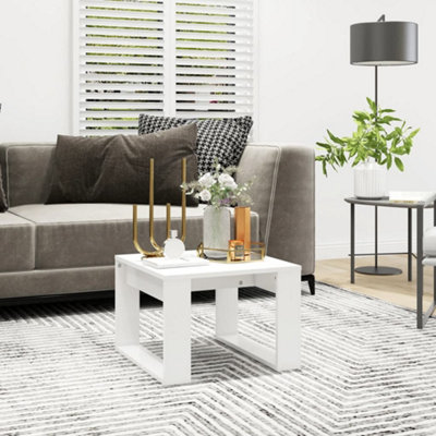 Berkfield Side Table White 50x50x35 cm Engineered Wood