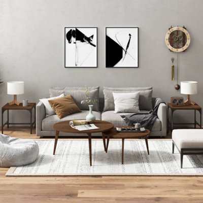Berkfield Side Tables 2 pcs Brown Oak 40x40x35 cm Engineered Wood