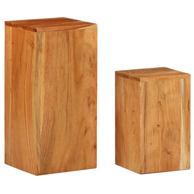 Berkfield Side Tables 2 pcs Solid Acacia Wood