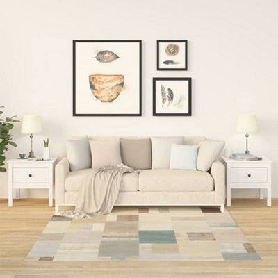 Berkfield Side Tables 2 pcs White 50x50x49 cm Solid Wood Pine