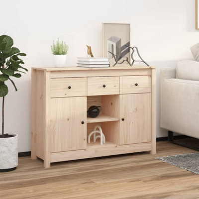 Berkfield Sideboard 100x35x74,5 cm Solid Wood Pine