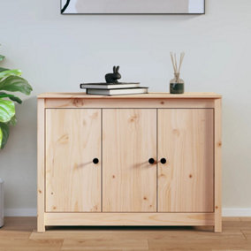 Berkfield Sideboard 100x35x74 cm Solid Wood Pine