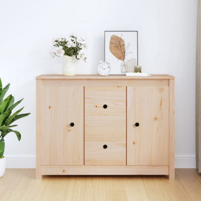 Berkfield Sideboard 100x35x74 cm Solid Wood Pine