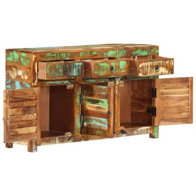 Berkfield Sideboard 110x30x65 cm Solid Wood Reclaimed
