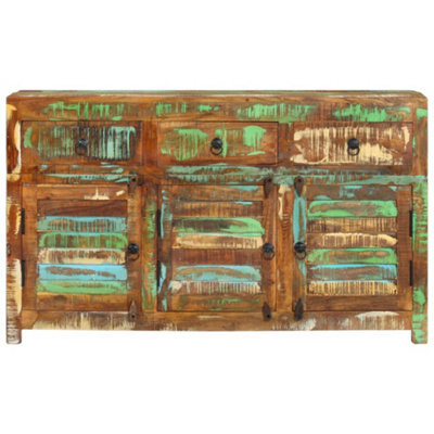 Berkfield Sideboard 110x30x65 cm Solid Wood Reclaimed