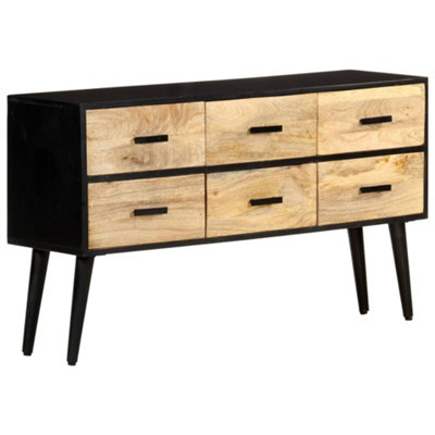 Berkfield Sideboard 110x33x64 cm Solid Mango Wood