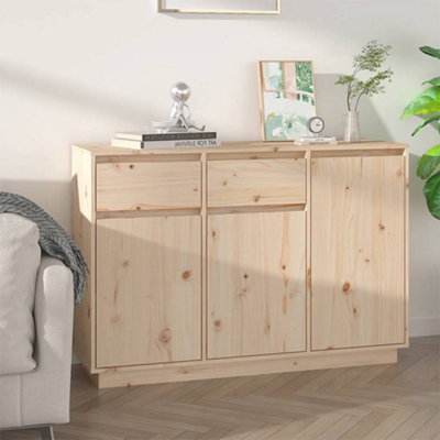 Berkfield Sideboard 110x34x75 cm Solid Wood Pine