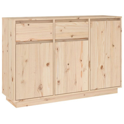 Berkfield Sideboard 110x34x75 cm Solid Wood Pine
