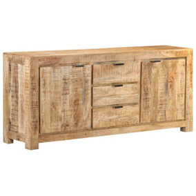 Berkfield Sideboard 175x40x75 cm Rough Mango Wood