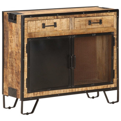 Berkfield Sideboard 80x31x71 cm Solid Rough Mango Wood