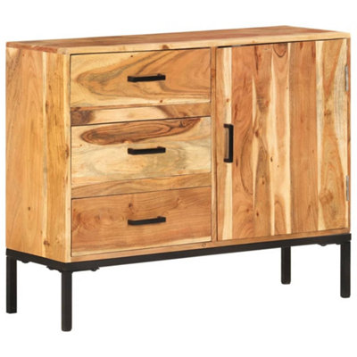 Berkfield Sideboard 88x30x73 cm Solid Acacia Wood