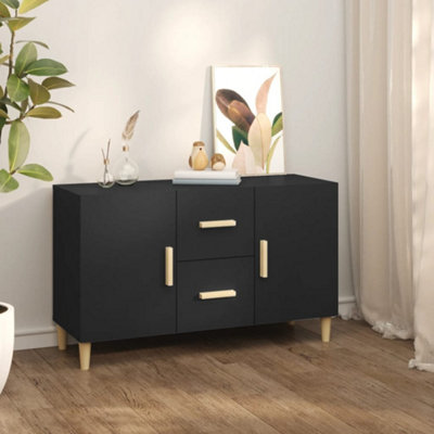 Berkfield Sideboard Black 100x36x60 cm Engineered Wood