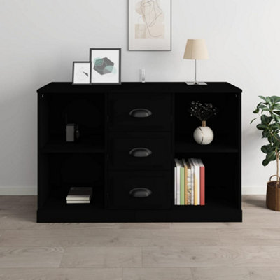 Berkfield Sideboard Black 104.5x35.5x67.5 cm Engineered Wood