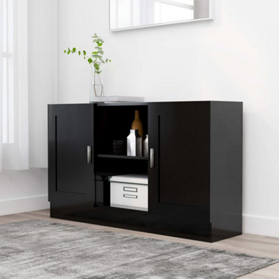 Berkfield Sideboard Black 120x30.5x70 cm Engineered Wood